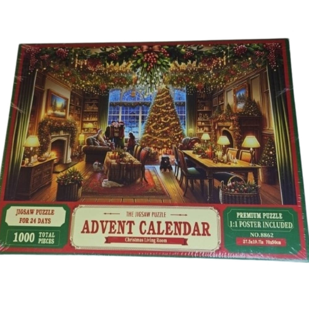 Christmas Living Room Advent Calendar Jigsaw Puzzle - 1000 Pieces